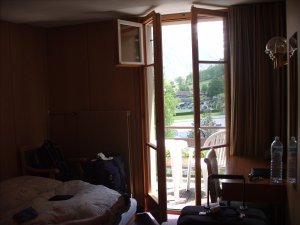 our hotel room in Lauterbrunnen