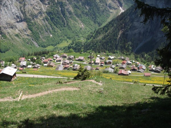 View of gimmelwald from trail 2