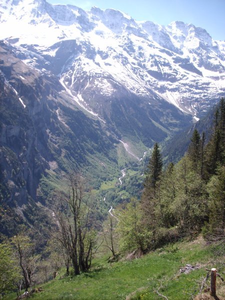 View of lauterbrunnen valley from murren