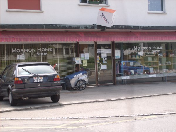 Mormon Home shop across from the Swiss Temple