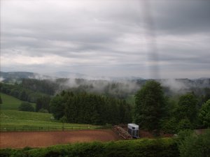 morning fog over the black forest from our hotel room
