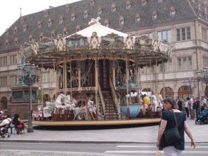 carousel in old town strasbourg