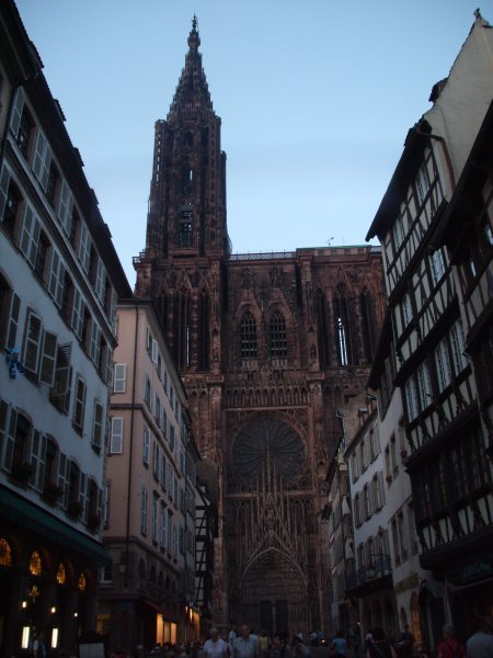 View of strasbourg cathedral from the carousel