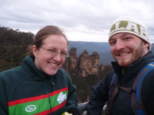 Kim and I at the Three Sisters - Blue Mountains