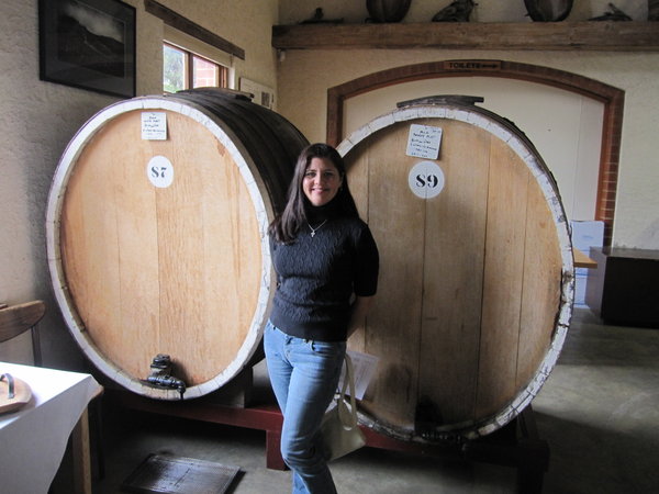 me and wine barrels