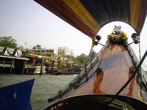 on the boat in bangkok