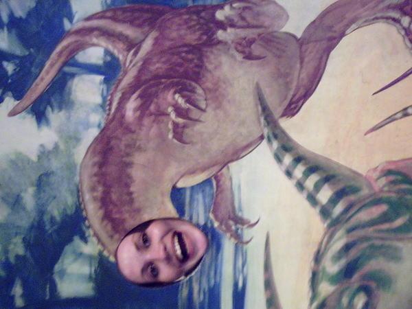 me as a dinosaur in brisbane museum... yes we know it was the kids