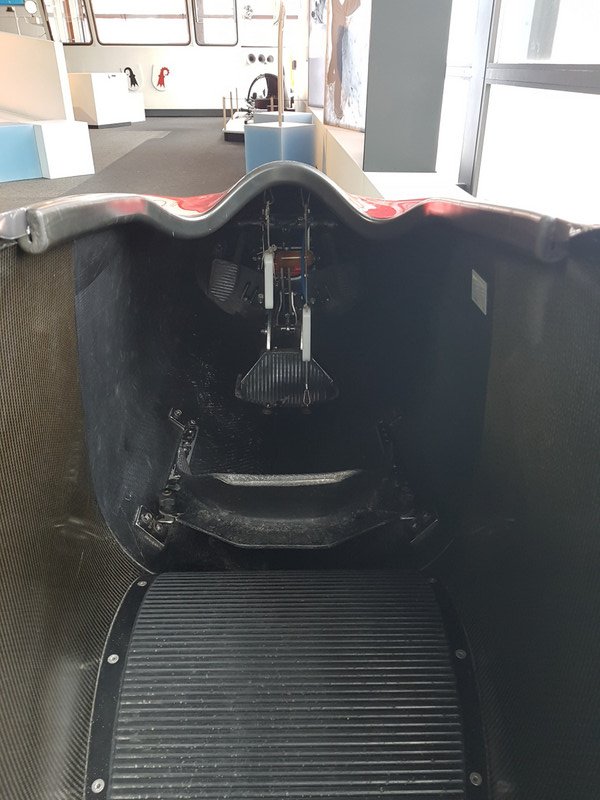 Inside a bobsled