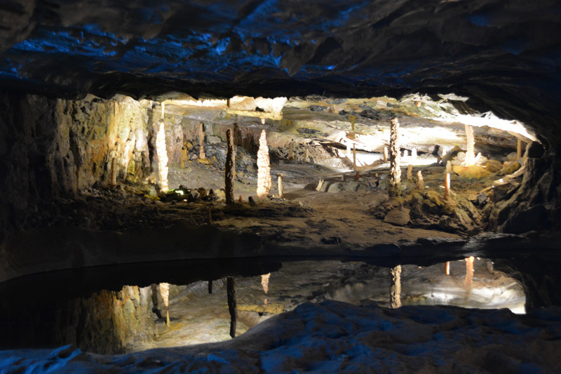 Stalagmites and their reflections