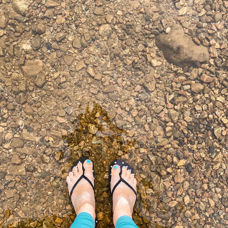 Feet in a fjord