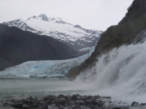 Mendenhall Glacier and the falls