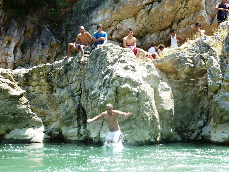 Jumping off cliffs