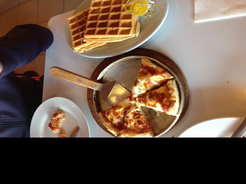 Margheritte Pizza and Waffles at Volantes