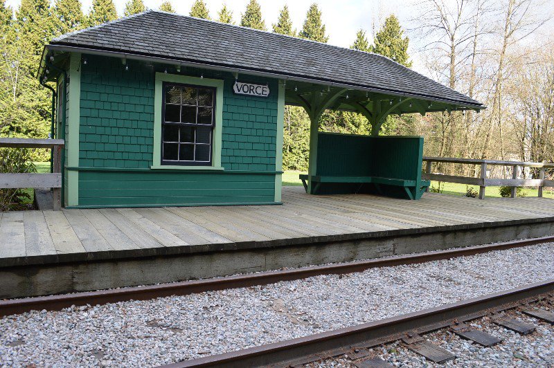 train station in burnaby village museum