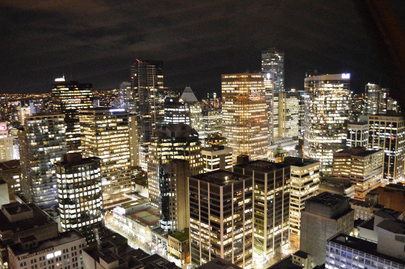 Downtown Vancouver at night