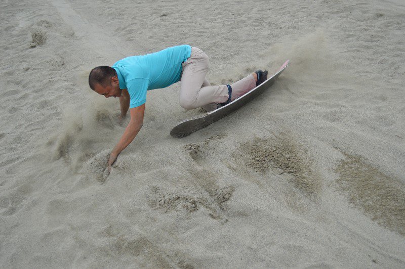Sand boarding Wipe out!