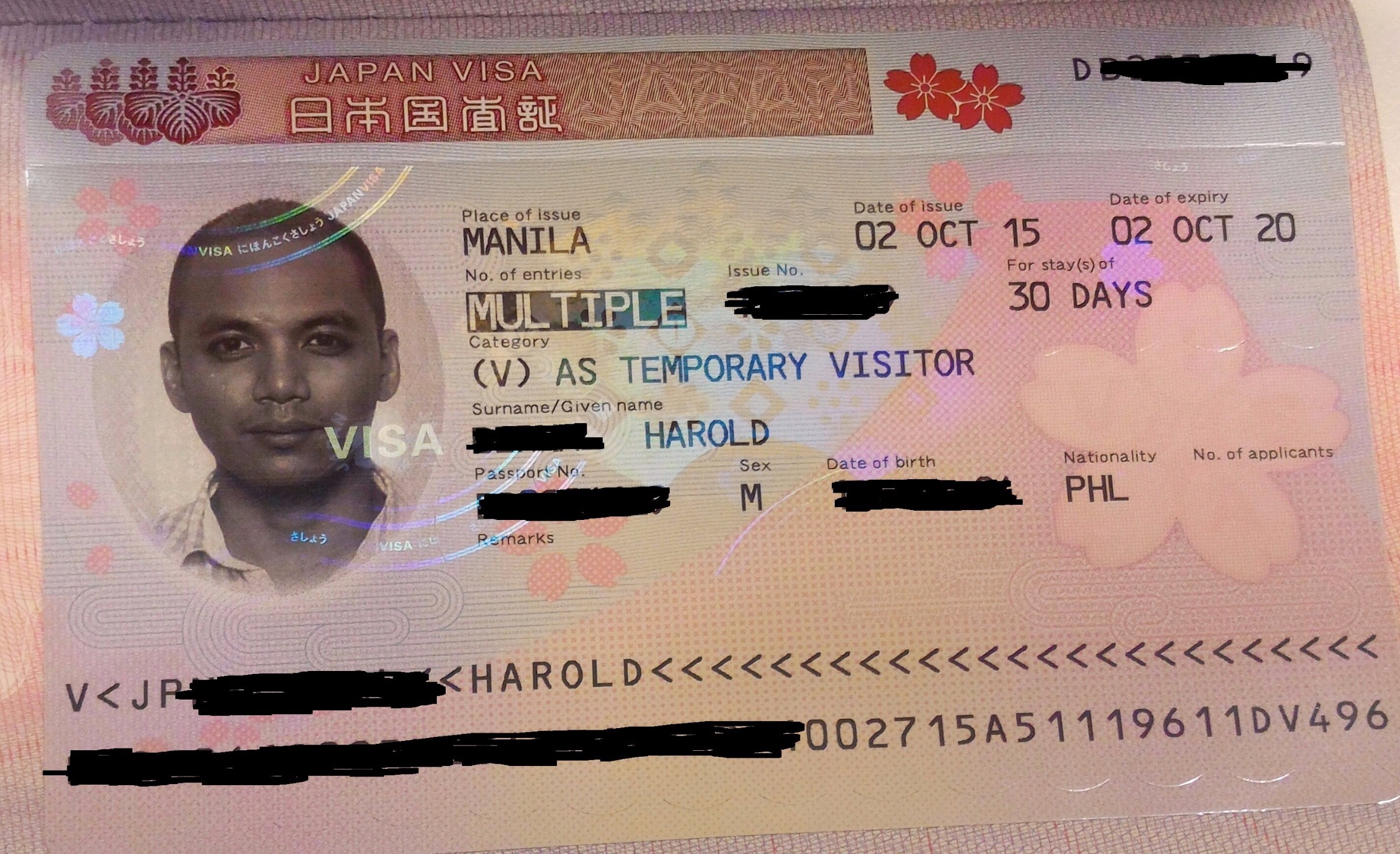 Japan Multiple Entry Visa. | Photo