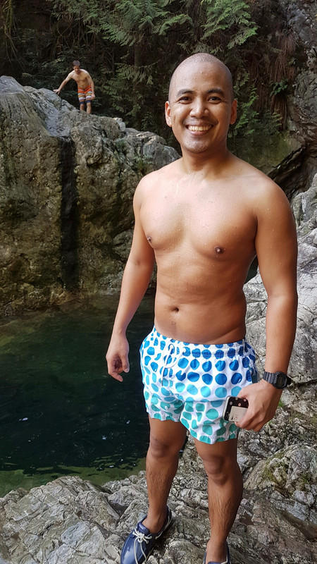 Cliff diving in Lynn Canyon