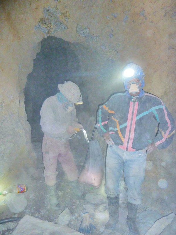 Miners making dynamite, Potosi, Bolivia