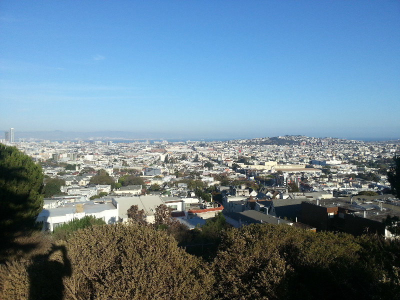 View from top of a big hill