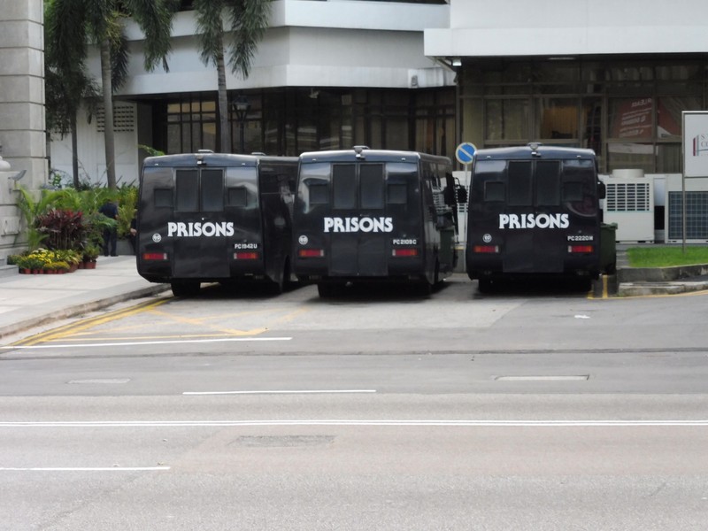 Prison Vans outside court
