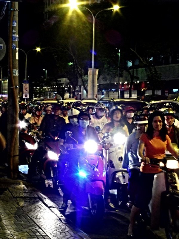 Sea of mopeds