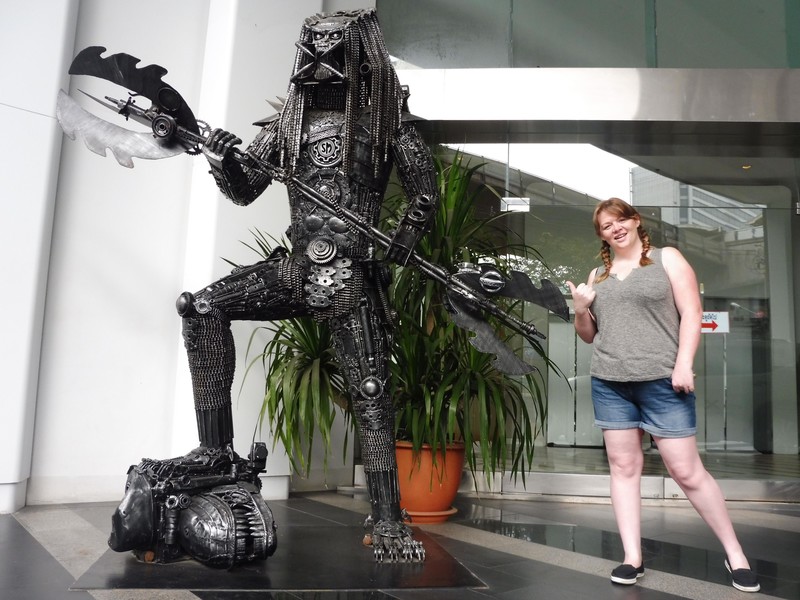 Cool Predator statue at Nissan Car Showroom
