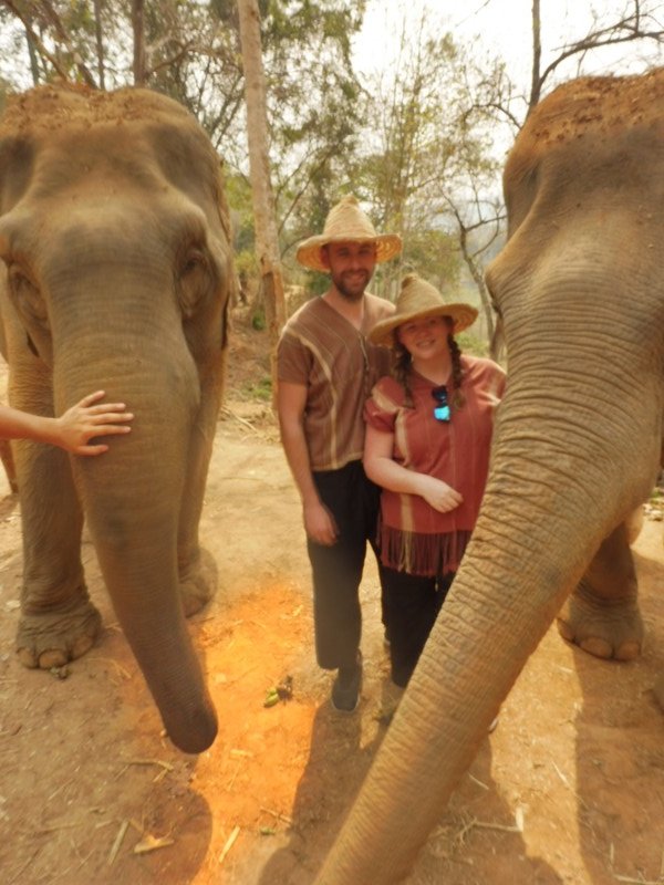 T and R with Elephants