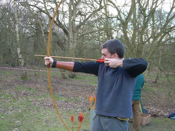 Ben "Trying" to learn Archery