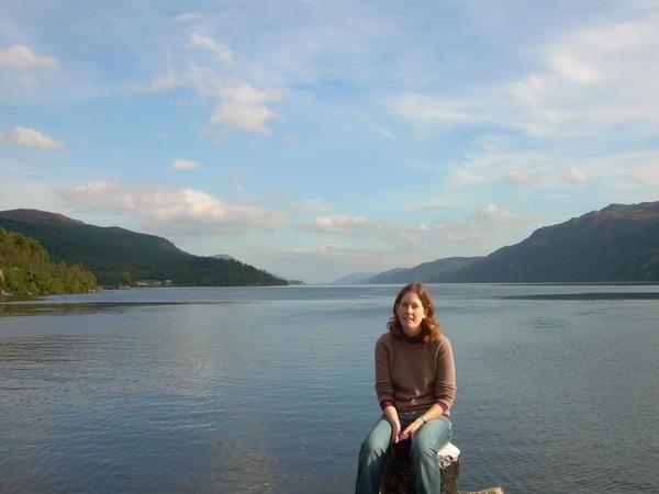 Stacey at  the begining of Loch Ness