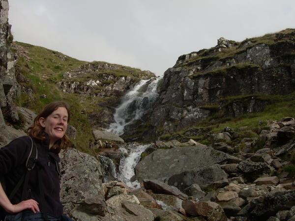 Stace and the waterfall