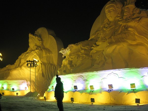 Impressive snow sculptures
