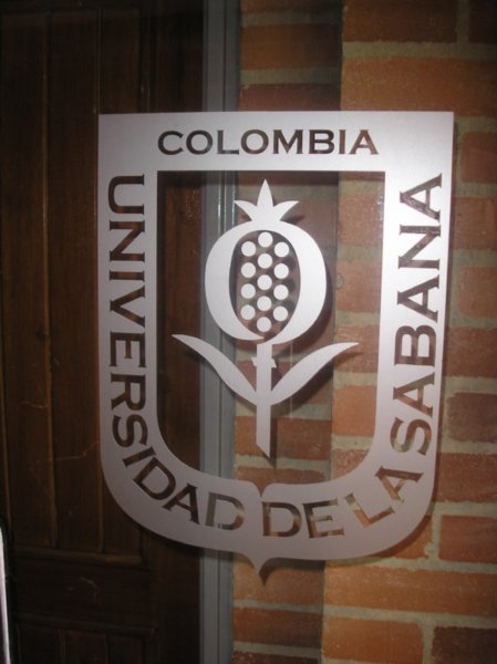 Door sign of the university