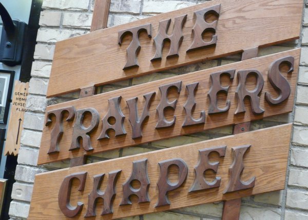 Travelers Chapel Sign
