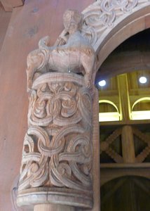 Carvings around door