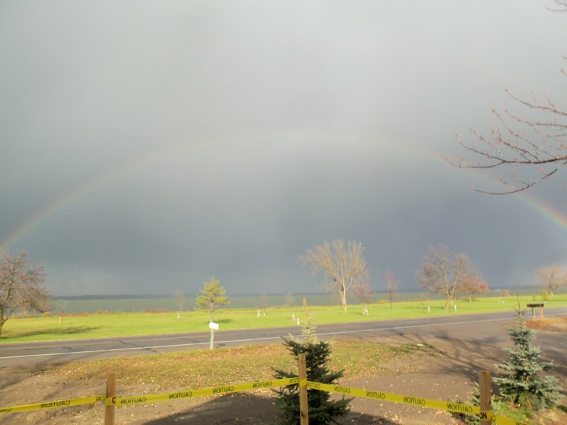 Rainbow of promise - view from house