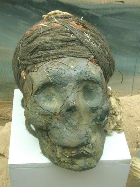 Mummified Inca head
