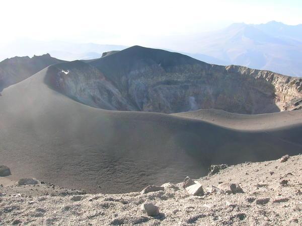 The massive crater of El Misti