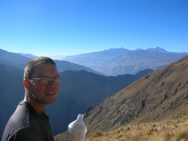 James resting looking back towards the Colca Cañon