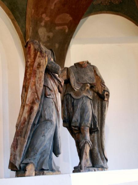 Wooden figures in the springhouse