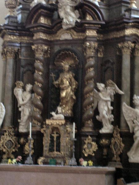 Close up of the altar