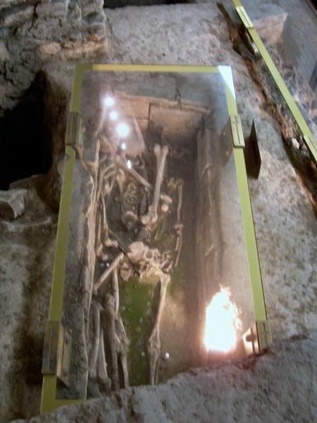 One of the skeletons  In the crypt