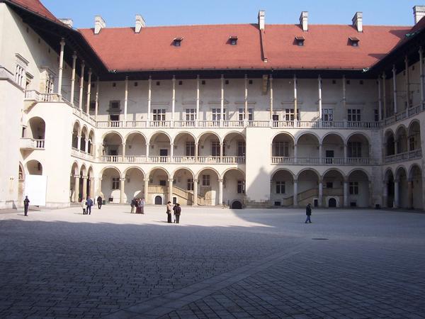 The Krakow castle courtyard