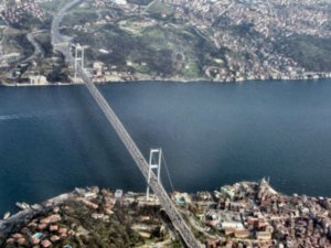 Bridge linking Europe and Asia over the Bosphorus Strait