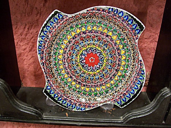 Unusual shaped plate designed by the family.