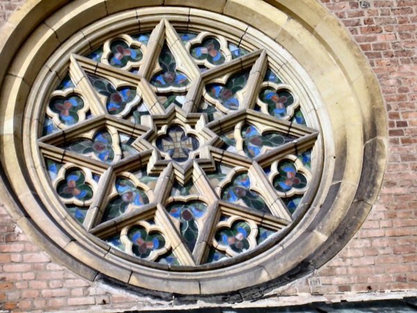 Round church window