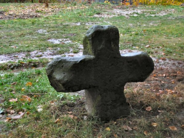 Stone cross in the church yard