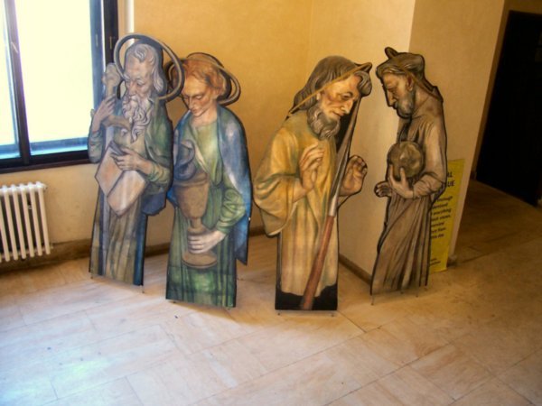 Cutouts of four of the Saints.