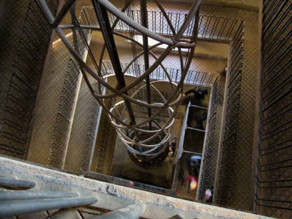 The elevator shaft and ramp