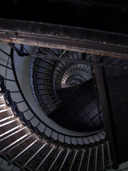 The circular stairway, looking up